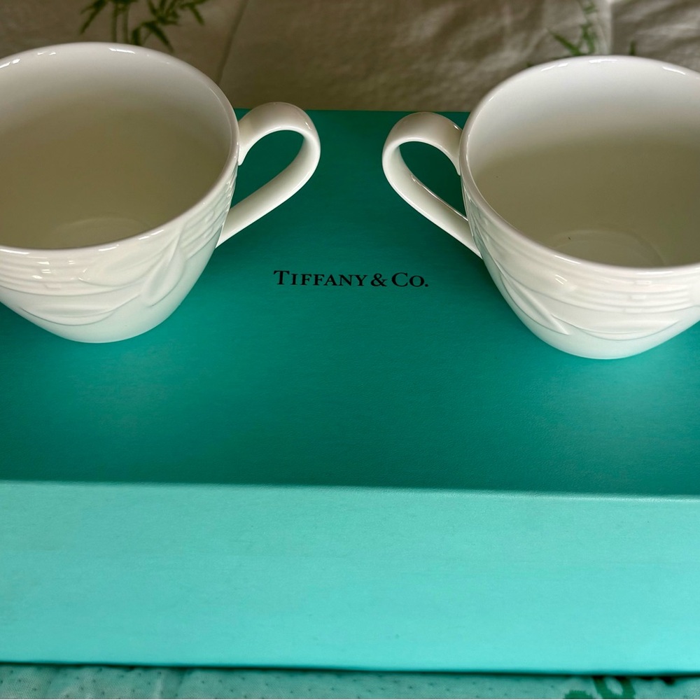 Never used in box- Tiffany & Co. White Porcelain Tea Cups